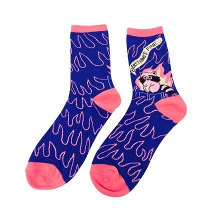 Everything's Fine Socks - Silly Sockery