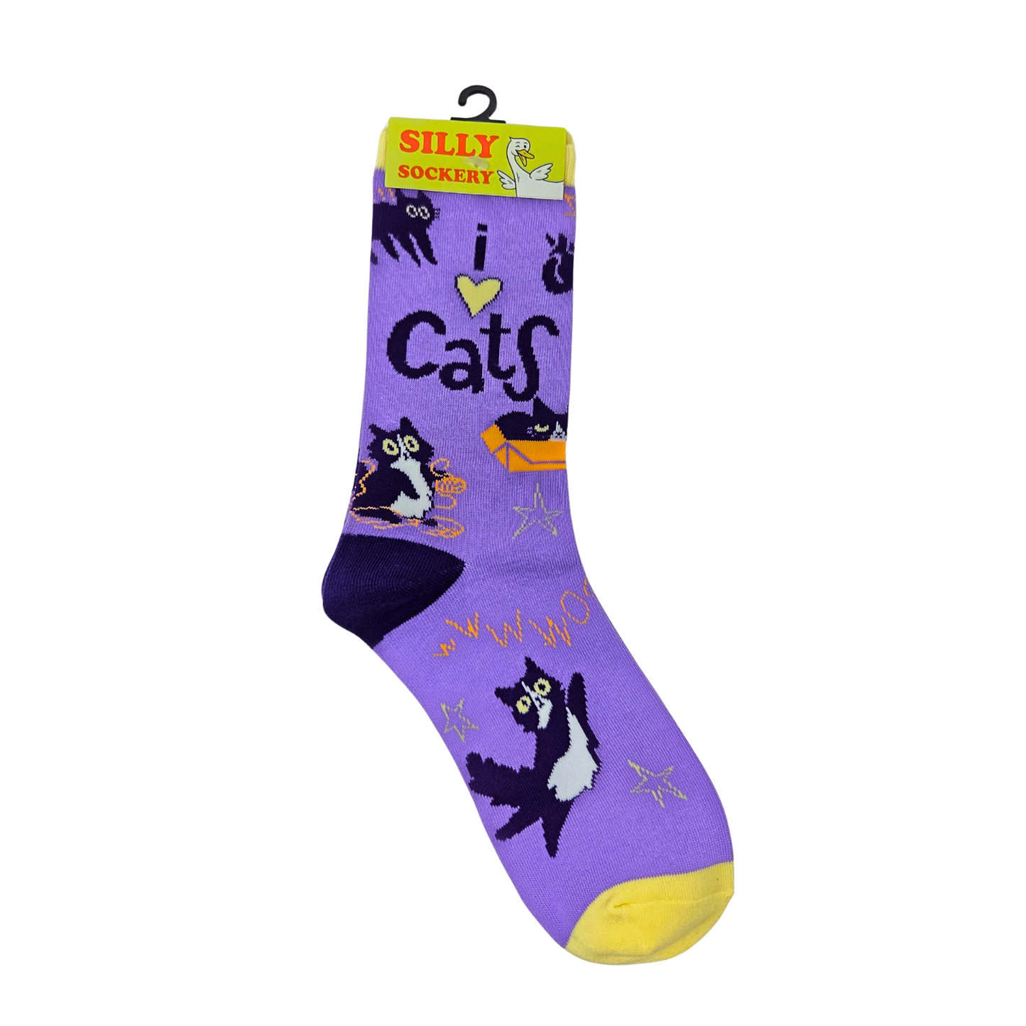 I Love Cats Socks - Silly Sockery
