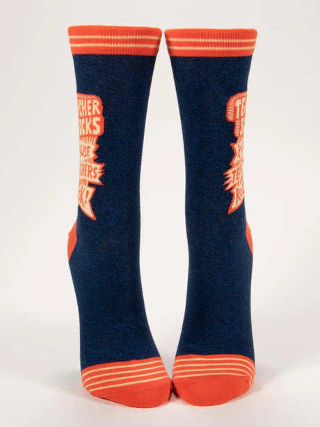 Teacher Socks Cause Teachers Rock - Women's Crew Socks