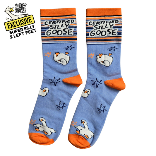 Certified Silly Goose by The Silly Goose | Women's Funny Cotton Crew Socks