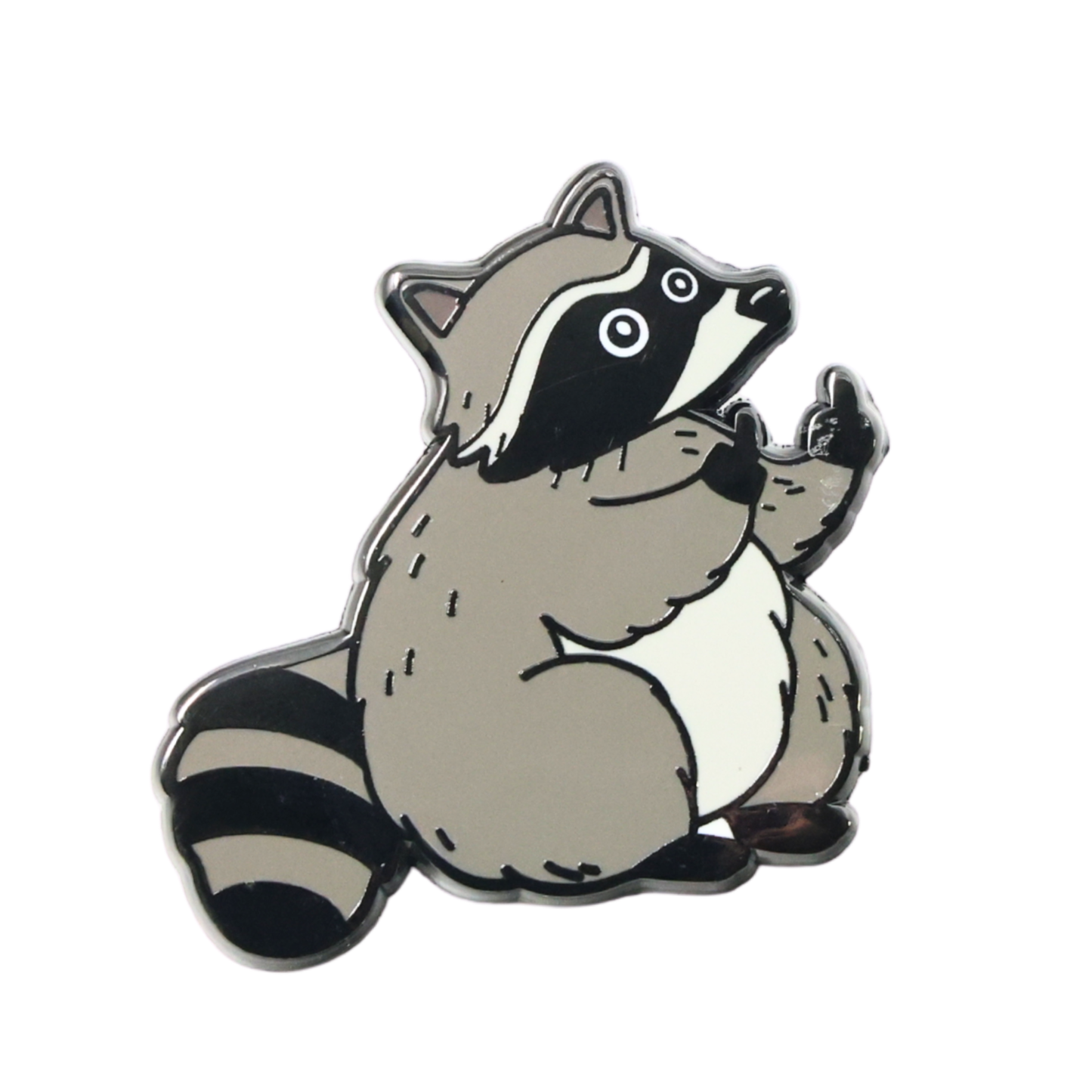 Raccoon Middle Finger | Funny Enamel Pin