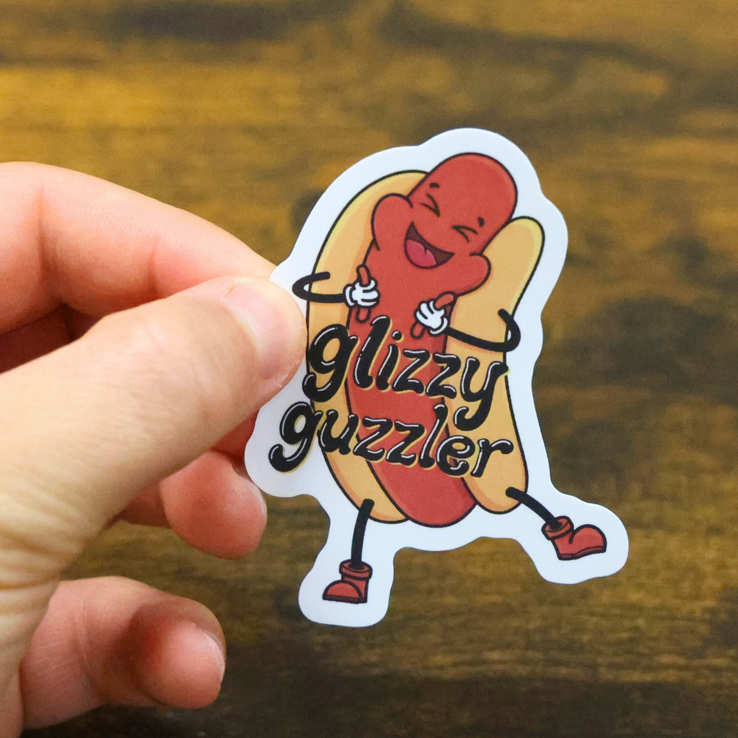 Glizzy Guzzler Hotdog Funny Vinyl Sticker