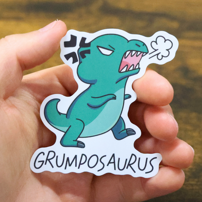 Grumposaurus Funny Vinyl Sticker