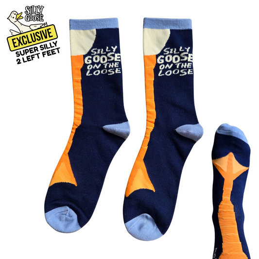 Silly Goose On The Loose | Women's Funny Cotton Crew Socks
