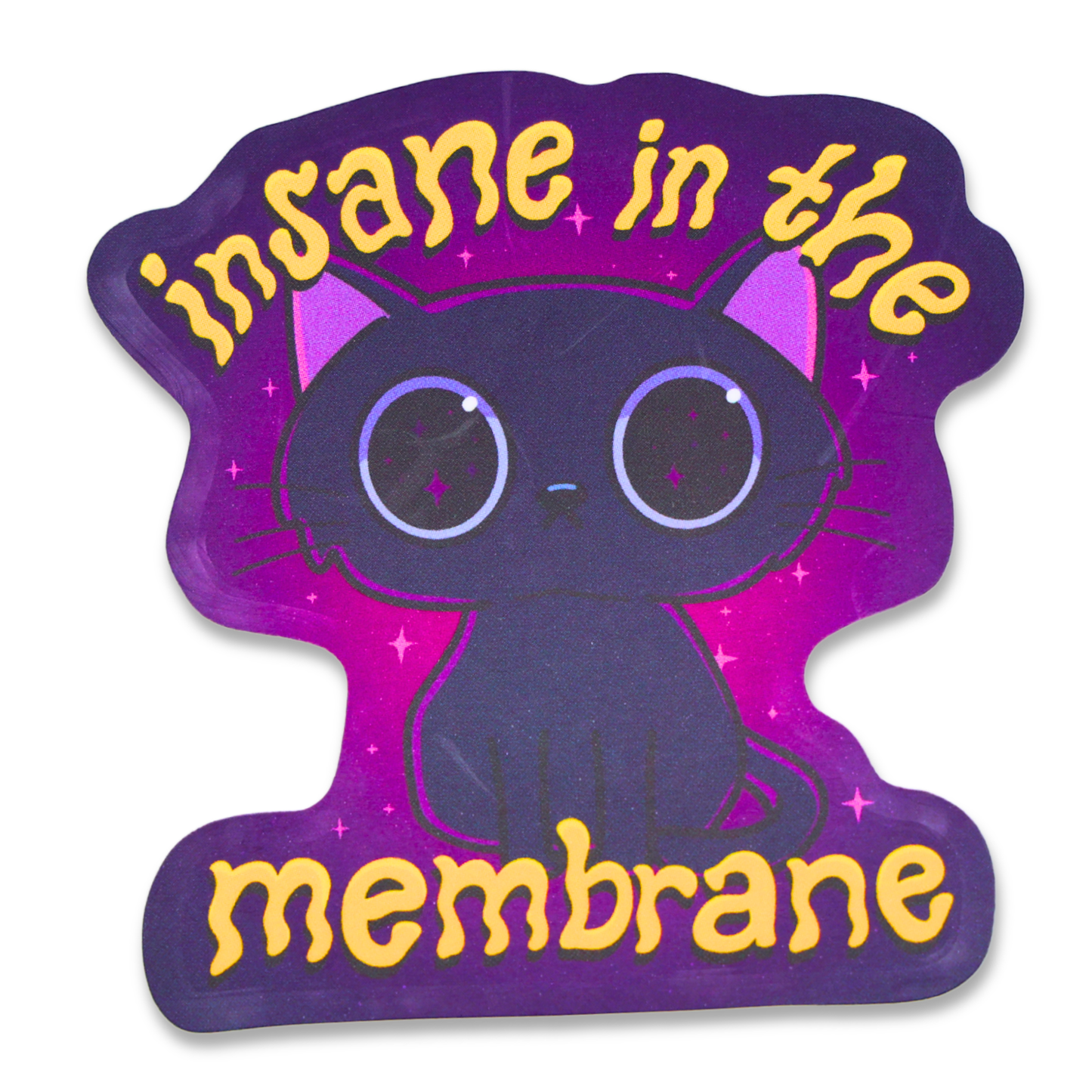 Insane In The Membrane Funny Vinyl Sticker