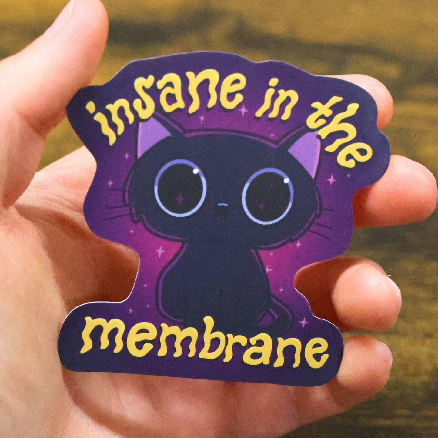 Insane In The Membrane Funny Vinyl Sticker