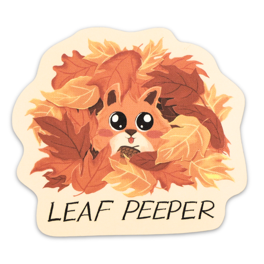 Leaf Peeper Funny Vinyl Sticker