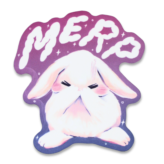Merp Bunny Funny Vinyl Sticker