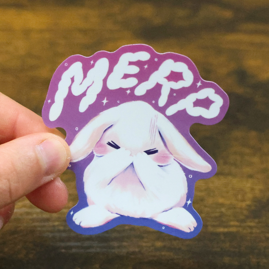 Merp Bunny Funny Vinyl Sticker