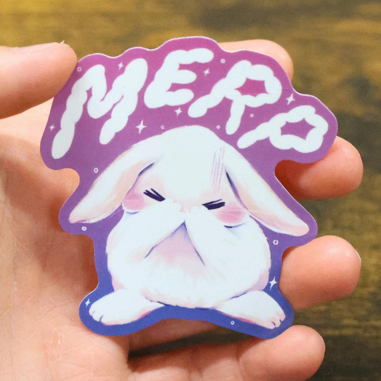 Merp Bunny Funny Vinyl Sticker