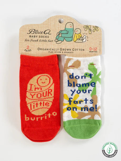 I'm Your Little Burrito / Don't Blame Your Farts On Me - Baby Socks