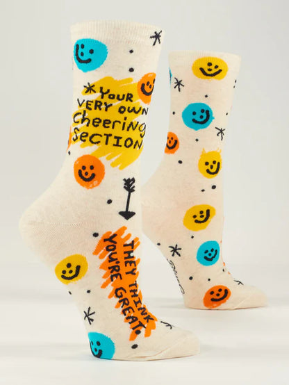 Your Very Own Cheering Section, They Think You're Great - Women's Crew Socks