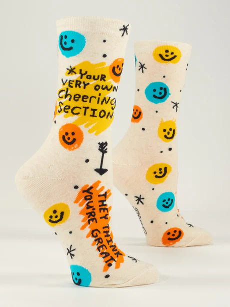 Your Very Own Cheering Section, They Think You're Great - Women's Crew Socks