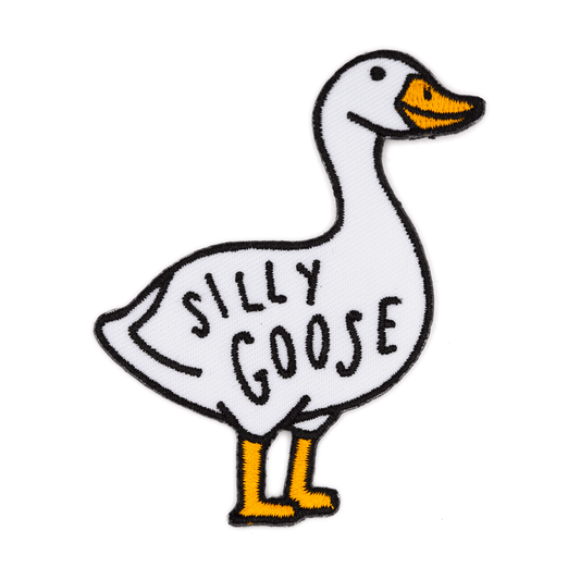 Silly Goose Embroidered Iron-On Patch