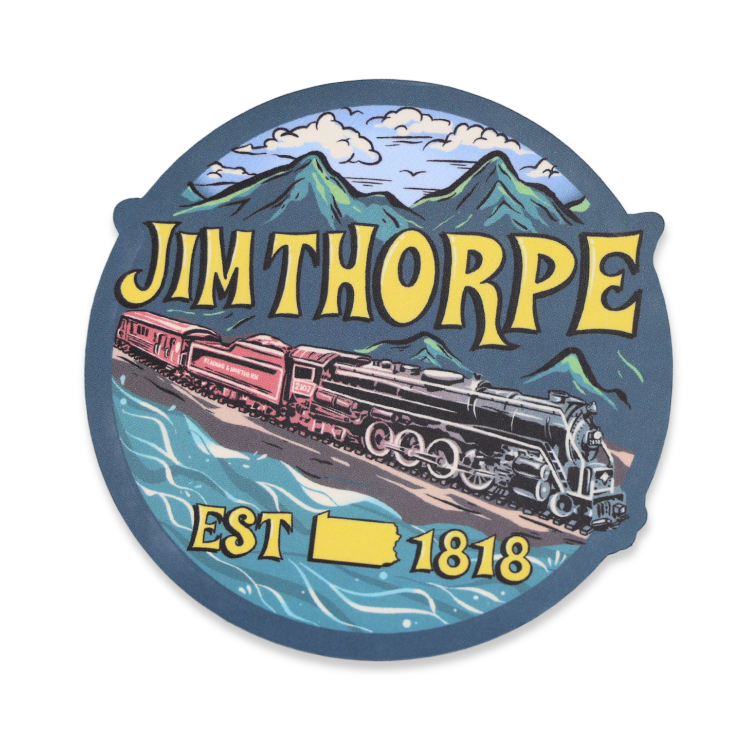 Jim Thorpe Circle Realistic Train Sticker