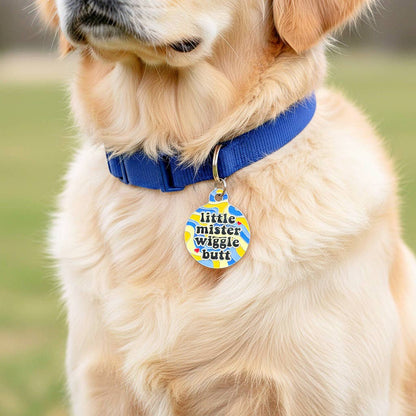 Cute Dog ID Tag Collar Charm - Little Mister Wiggle Butt