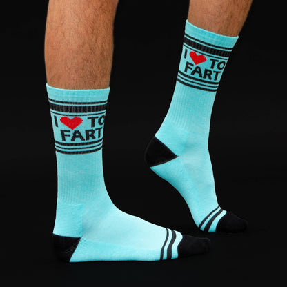 I ❤️ To Fart Gym Crew Socks