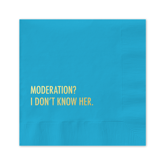 Don't Moderation Cocktail Napkin