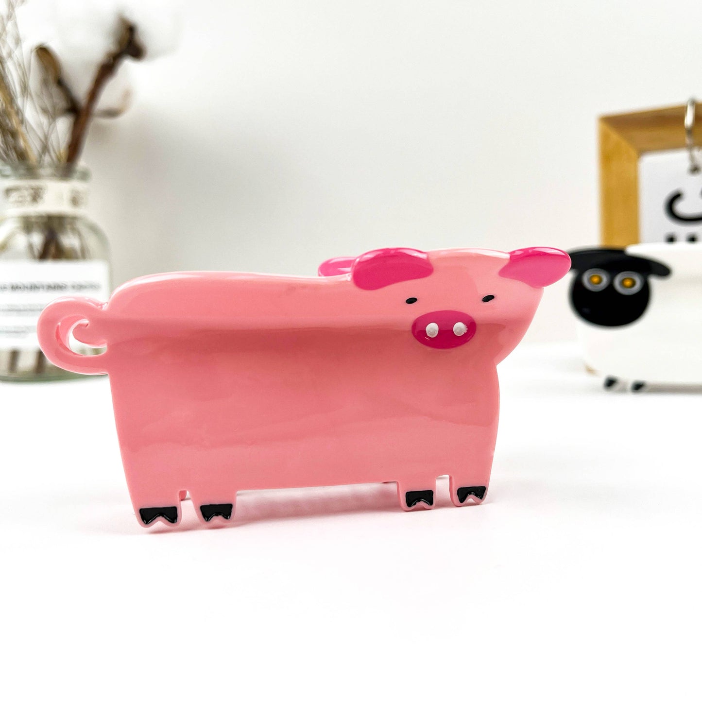 Lovely Cartoon Animal Acetate piglet Hair Claw Clip