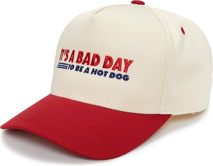 2-Tone Cap - It's A Bad Day To Be A Hotdog - Red/Beige