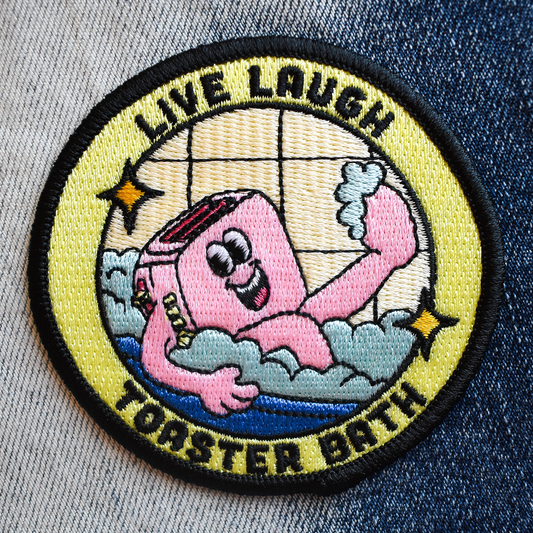 Live, Laugh, Toaster Bath (Iron-On Patch)