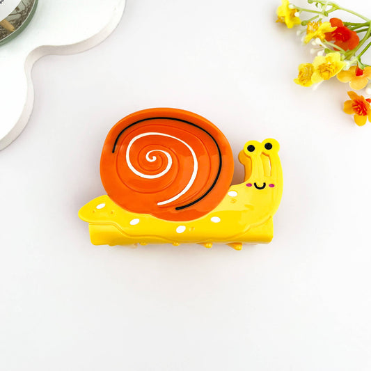 Slow-Paced Cute Snail Animal Acetate Hair Claw Clip