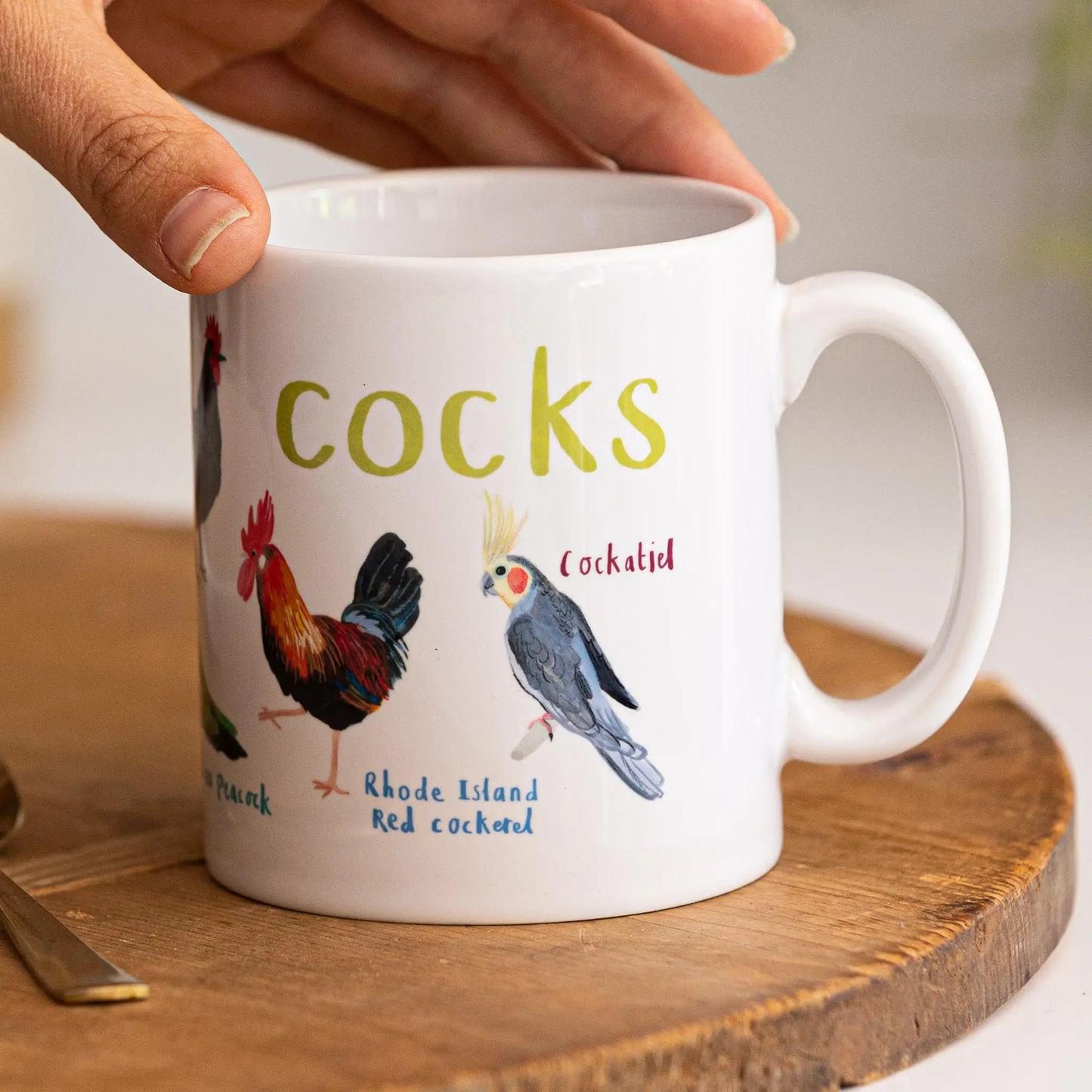 Cocks Bird Pun Fowl Language Rooster Coffee or Tea Mug