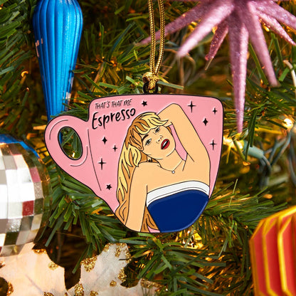 Espresso Enamel Holiday Ornament