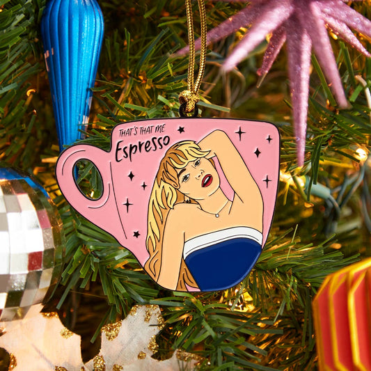 Espresso Enamel Holiday Ornament