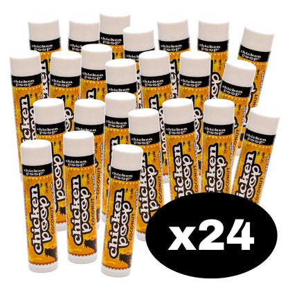 Chicken Poop® COCONUT Lip Balm, All Natural 24ct BOWL REFILL