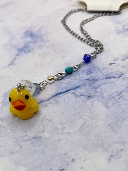 Eugene | Rubber Duck Car Charm | Rearview Mirror Accessory | Car Mirror Companion | Car Decoration | Vehicle Interior Accessory