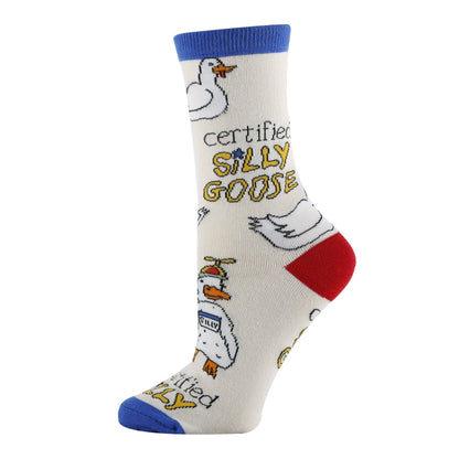 Silly Goose | Women's Funny Cotton Crew Socks