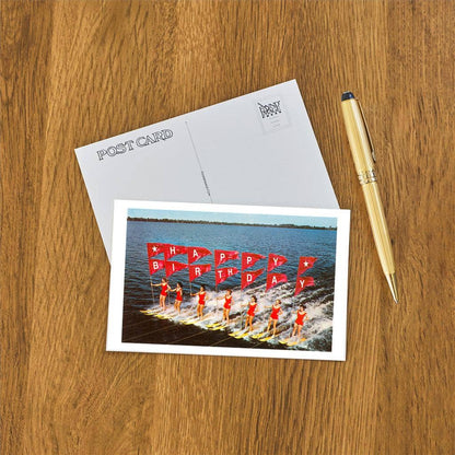 Postcard HB-48 Happy Birthday, Water Skiers