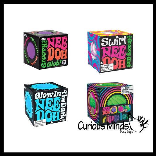 1 NeeDoh Assorted Teenie Tiny Nee-Doh Soft Doh Filled Stretc