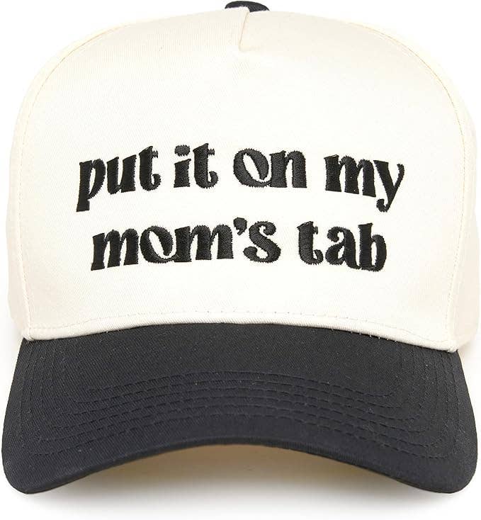Two Tone Cap: Put It On My Mom's Tab - Black/Beige