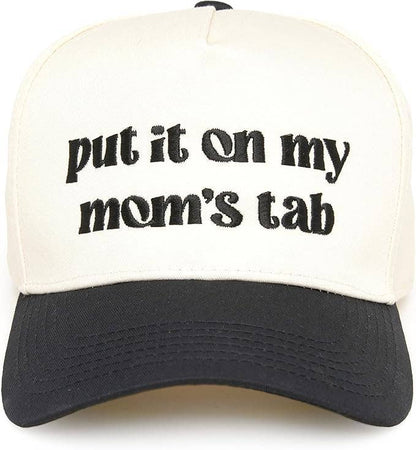 Two Tone Cap: Put It On My Mom's Tab - Black/Beige