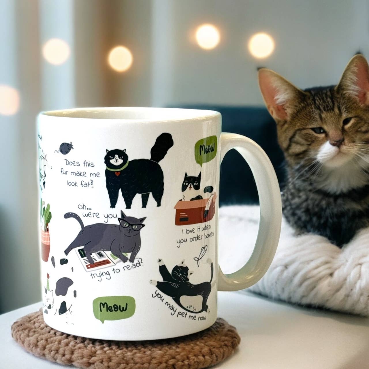 Feisty Felines Coffee Tea Mug - Cats with Attitude