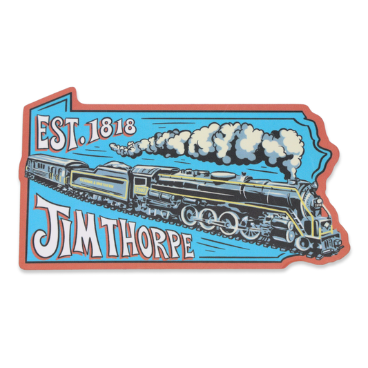 PA Jim Thorpe Train (Teal) Sticker