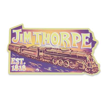 PA Jim Thorpe Sunset Train Sticker