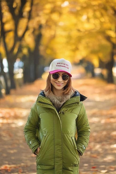 Two Tone Corduroy Hat: Put It on My Husbands Tab - Red/Beige