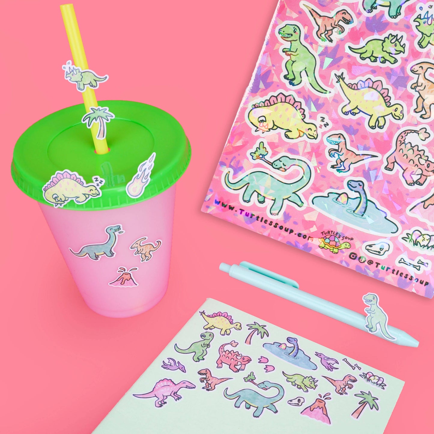 Dinosaurs Prehistoric Jurassic Vinyl Sticker Sheet