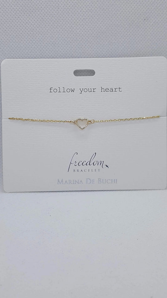 Mulberry Studios Personalized Name Symbol Initial Adjustable Necklace Bracelet Gold Plated Stainless Steel Safe Women Girl (Heart (Bracelet))