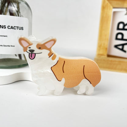 Dog style animal hair claw clip