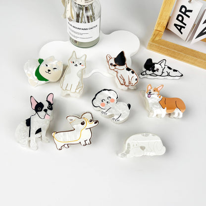 Dog style animal hair claw clip