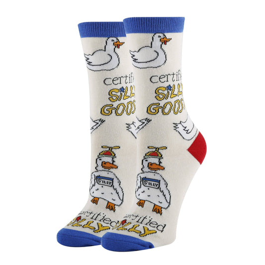Silly Goose | Women's Funny Cotton Crew Socks
