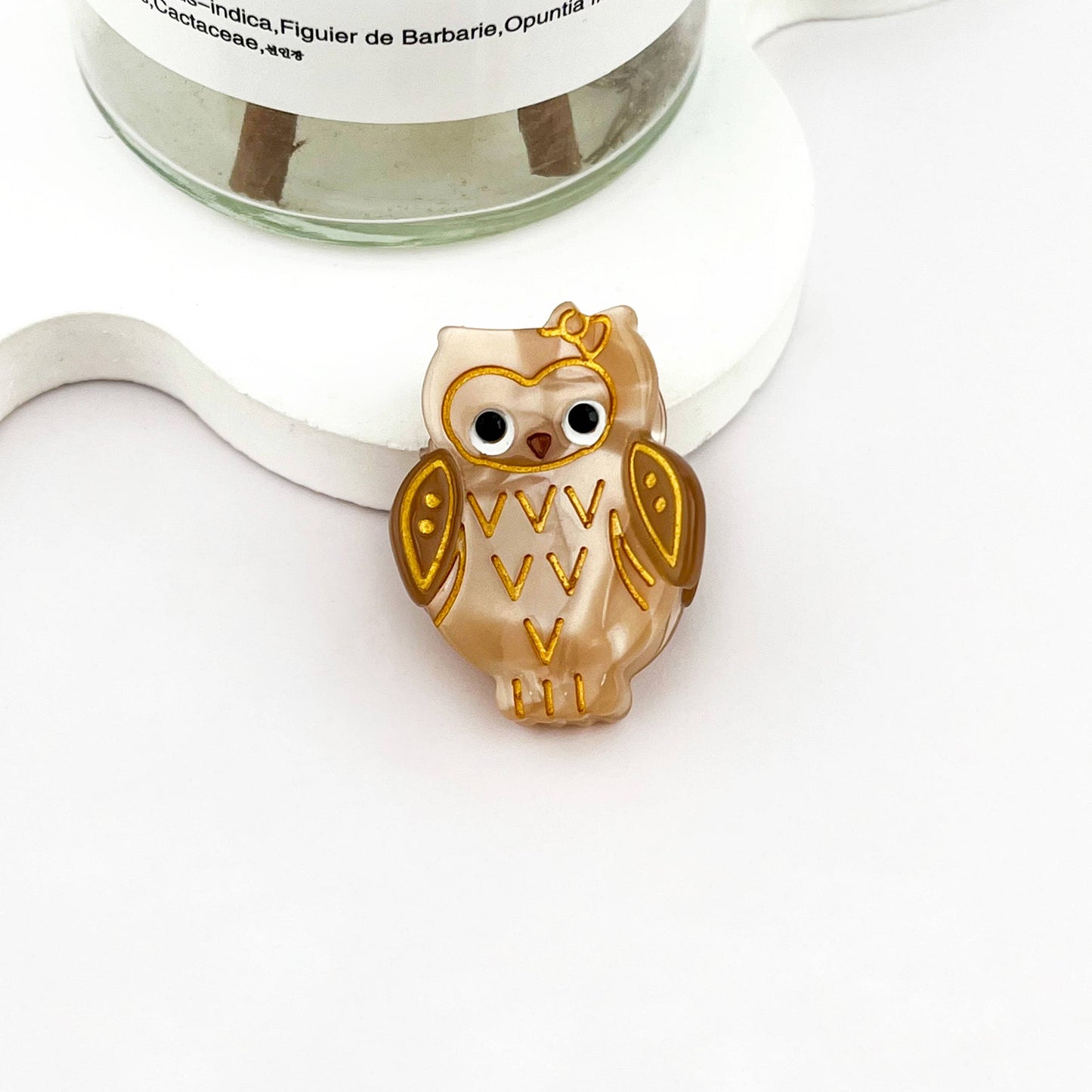 Cute Mini Owl Hair Claw  Acetate Animal Hair Clip