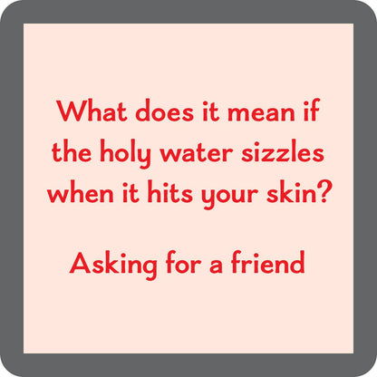 COASTER Holy Water | Funny Party Gift | Home Bar Decor