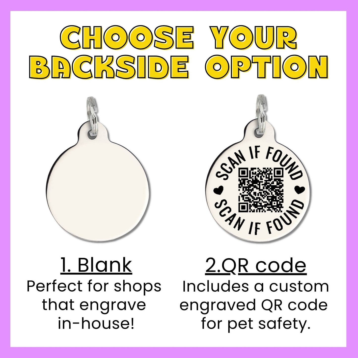 Dog ID Tag with Personalized QR Code - Tiny Terror ☠️