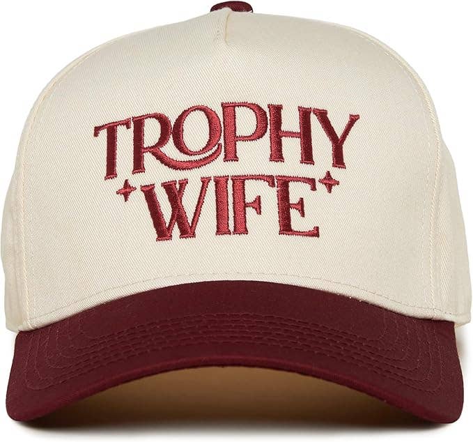 Two Tone Cap -  Trophy Wife - Burgundy/Beige