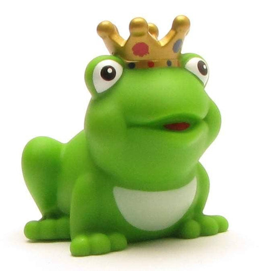 Rubber Duck Frog King with golden crown - rubber duck